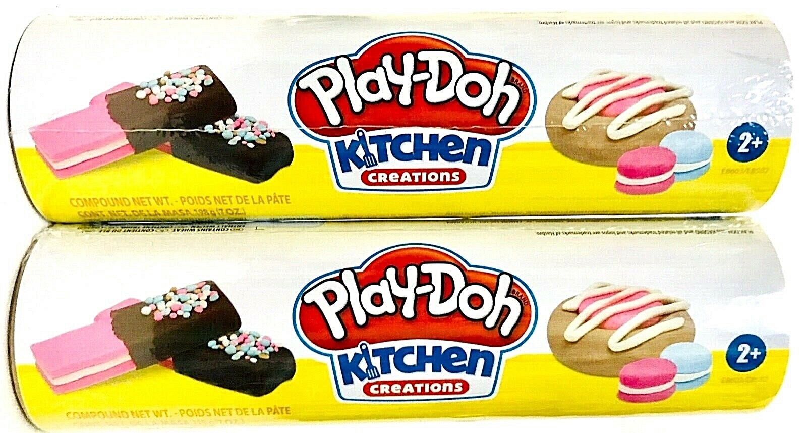 2 Packs Play-Doh 7 Oz Kitchen Creations Multicolor 5 Canister Modeling Compound