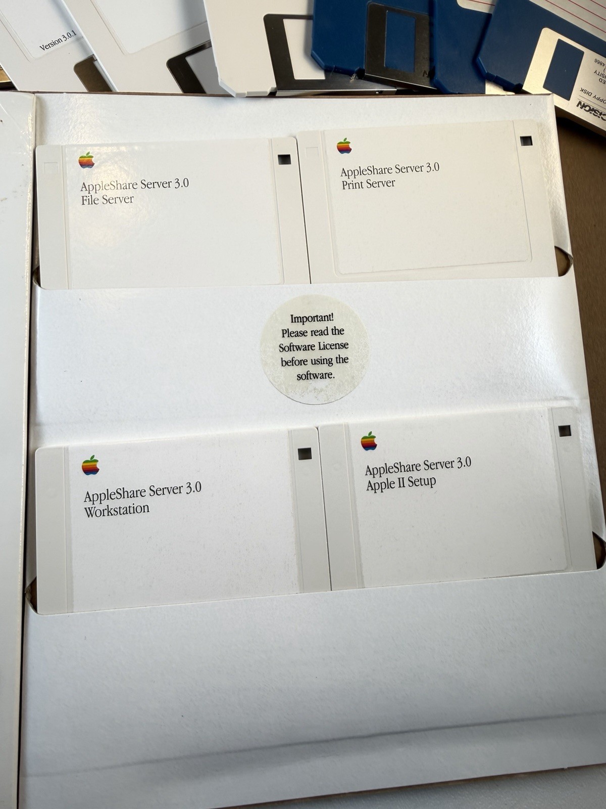 AppleShare Server 3.0 Complete Boxed Set + Update Kit Disks Manuals Macintosh