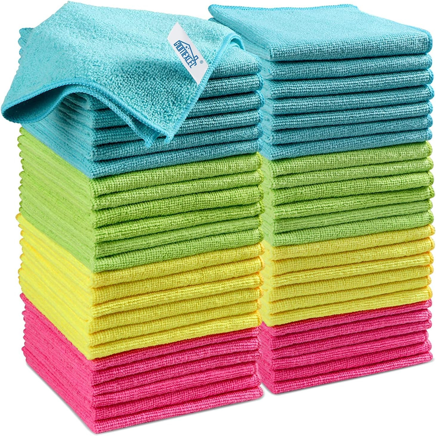 Microfiber Cleaning Cloth 50 Pack Cleaning Rags Cleaning Towels with 4 Color