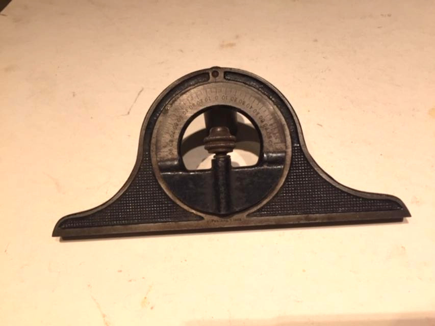 ANTIQUE STARRETT NO. 12 PROTRACTOR HEAD FOR 12" COMBINATION SQUARE