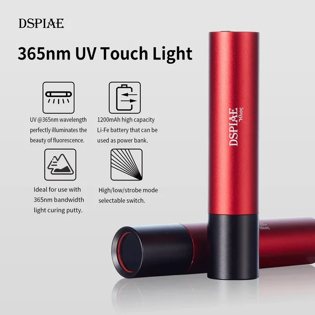 DSPIAE UV-T 365nm Ultraviolet Light Torch for Gunndam Scale Model Making Tool