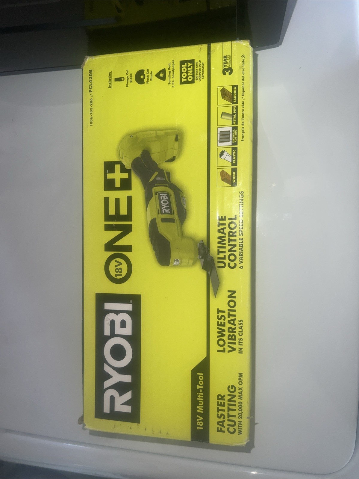Ryobi PCL430 One+ 18V Cordless Multi-tool - Tool Only - Brand New In Box