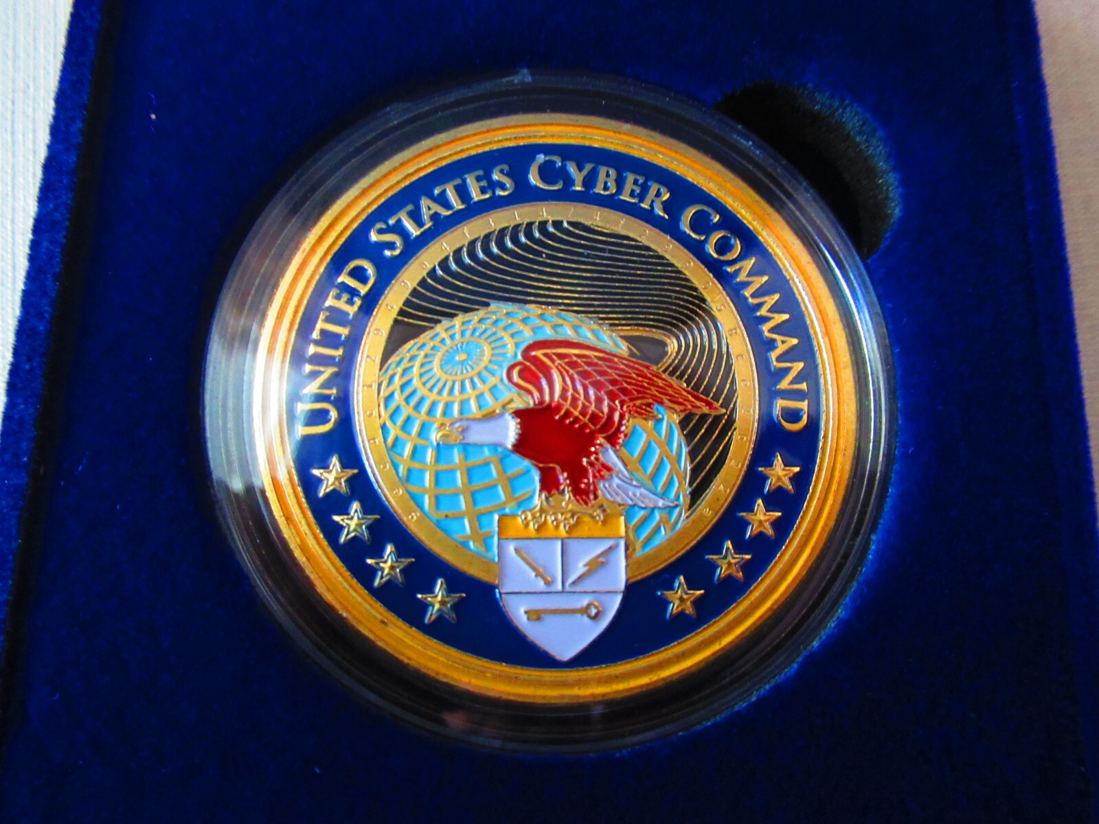 United States Cyber Command Challenge Coin w/ Presentation Box