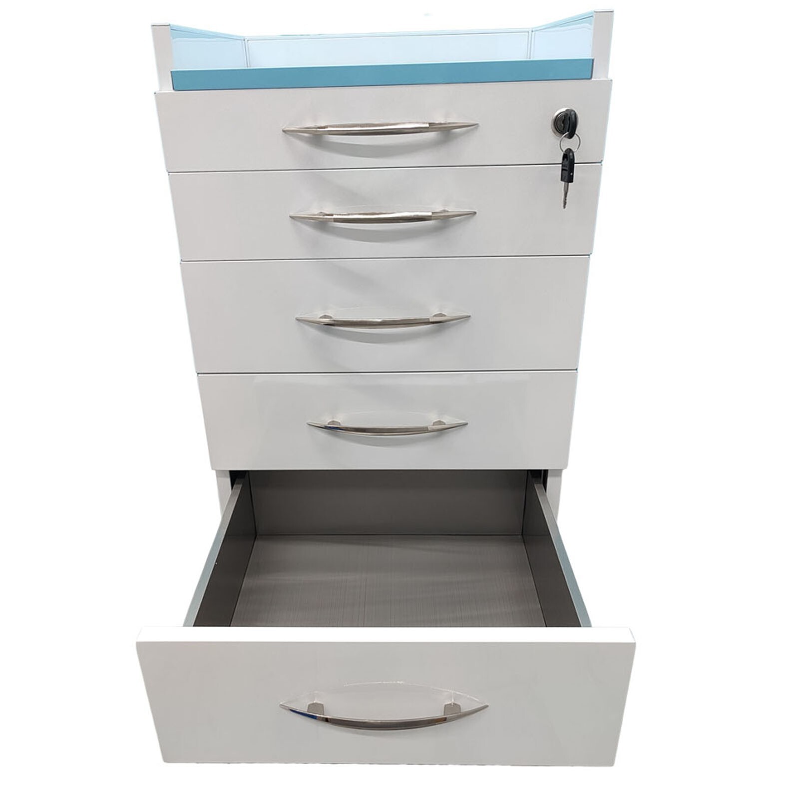4 Drawers Dental Side Cabinet Mobile Cart Dental Assistant's Mobile Cabinet