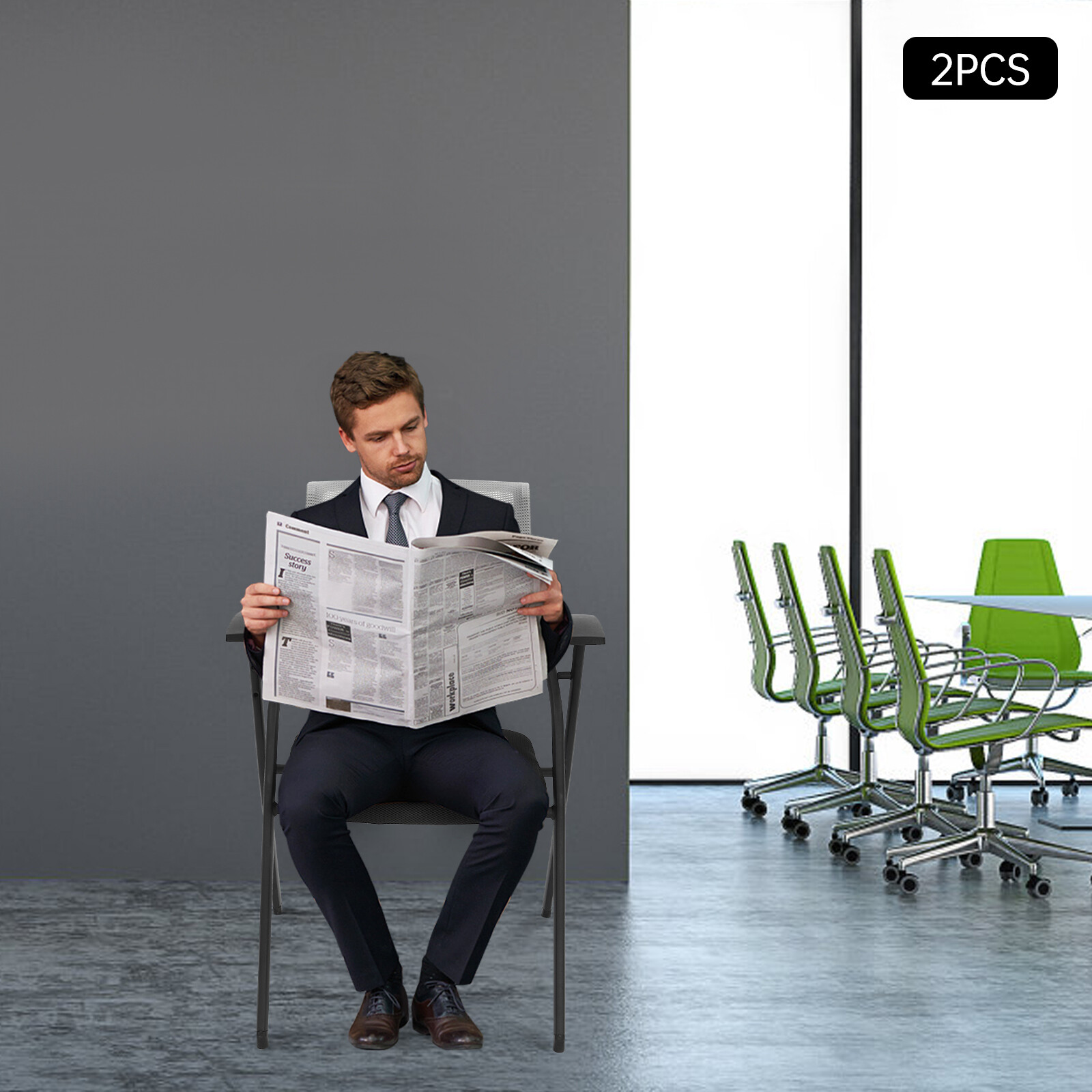 Office Reception Guest Chair Conference Room Reception Chair without Casters