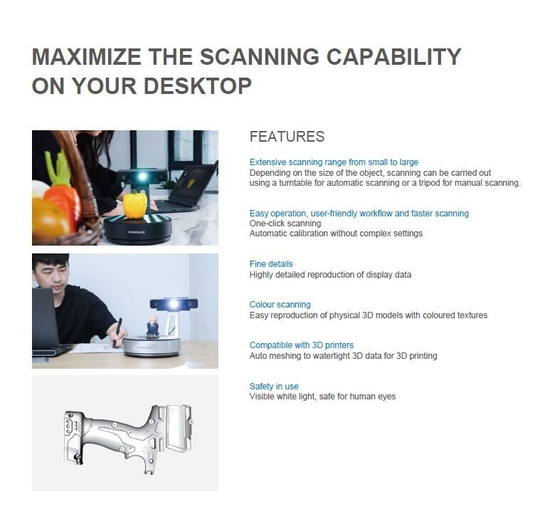 Shining 3D EinScan-SE "V2" 3D Scanner inc Turntable