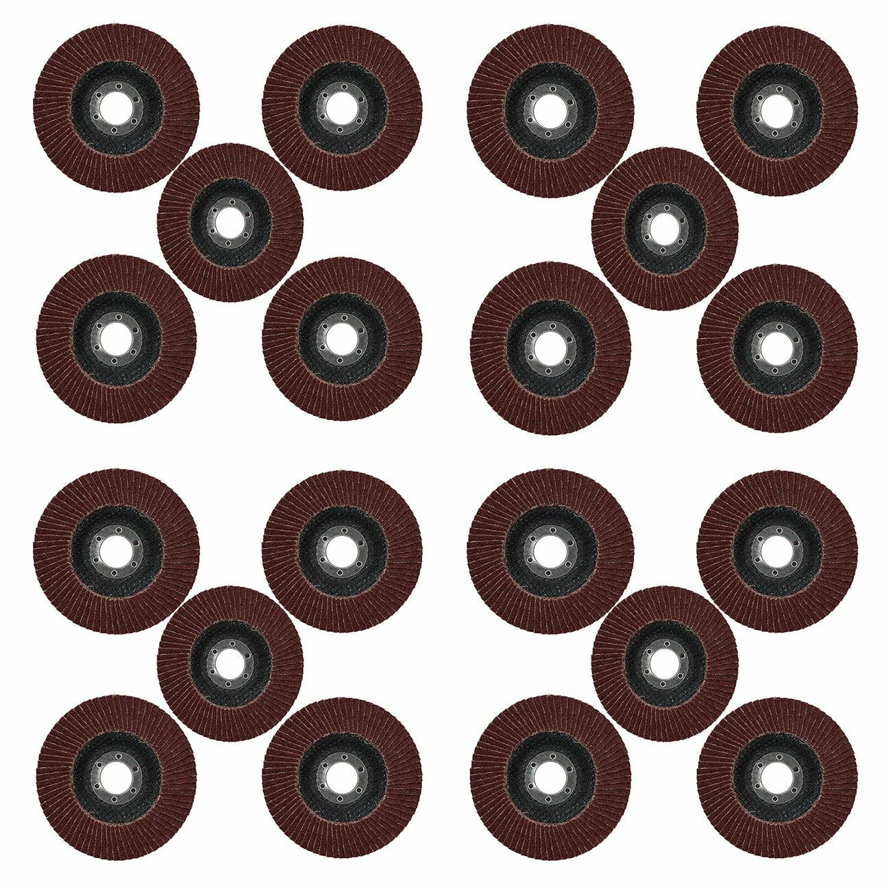 40 / 60 / 80 Grit Flap Discs Sanding Grinding For 4-1/2" Angle Grinders
