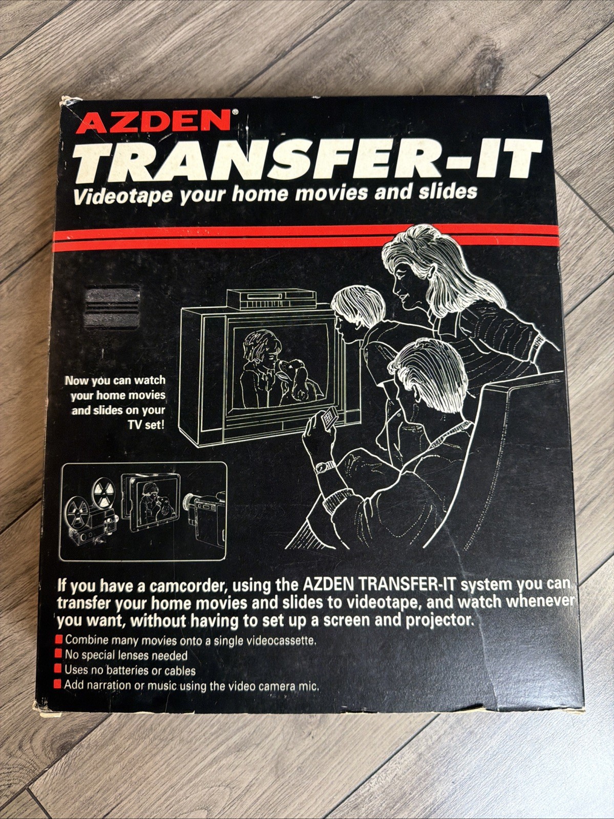 Vintage AZDEN Transfer-It Film to VHS Converter Slide Movie Transfer System