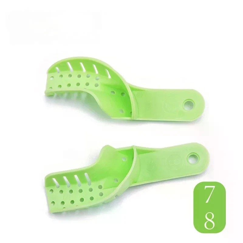 10Pcs Dental Impression Tray Mesh Plastic Kit Impression Denture Disposable