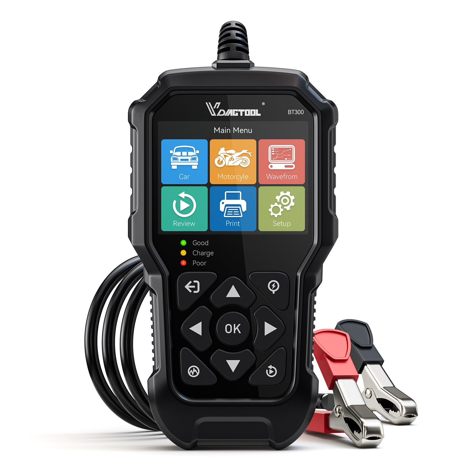 BT300 Car Battery Tester 12V Load Tester Charging Cranking Analyzer Tool 3000CCA