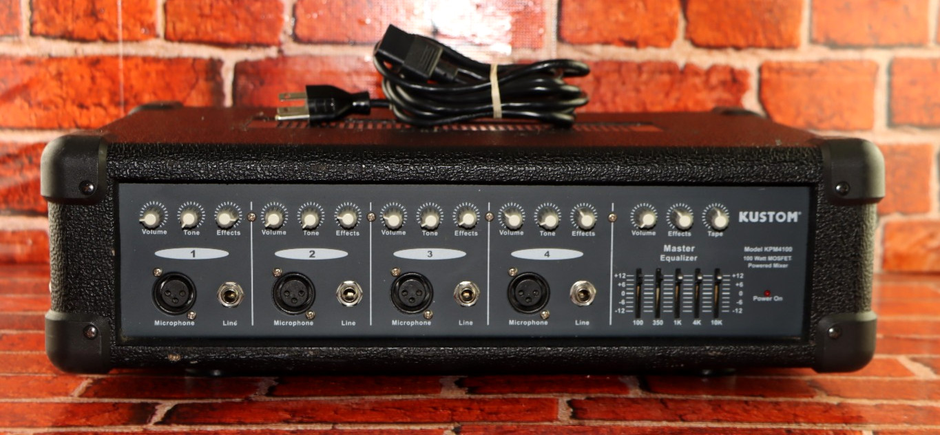 KUSTOM KPM4100 100 WATT MOSFET POWERED MIXER Tested