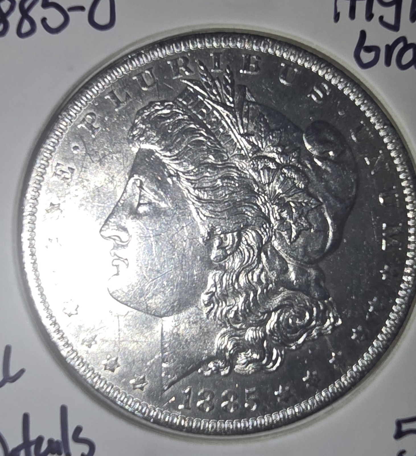 1885-O $1 Morgan Silver Dollar  Full Detail #5511