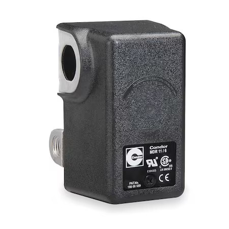 Condor Usa 11Scxx Pressure Switch, Standard, Dpst, 4 Ports, 1/4" Fnpt, 20 To