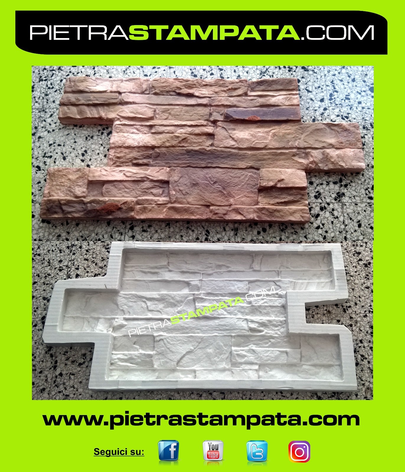 DIY MOLD for Fake Stone or Concrete Wall Cladding MOLD