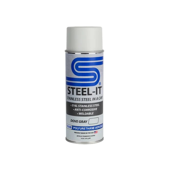STEEL-IT 1050B Polyurethane Protective Spray 14oz Can - Dove Gray - 8 Pack