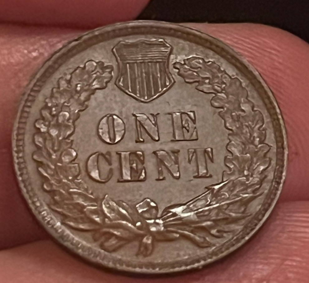 1881 Indian head cent, choice About Uncirculated /brown