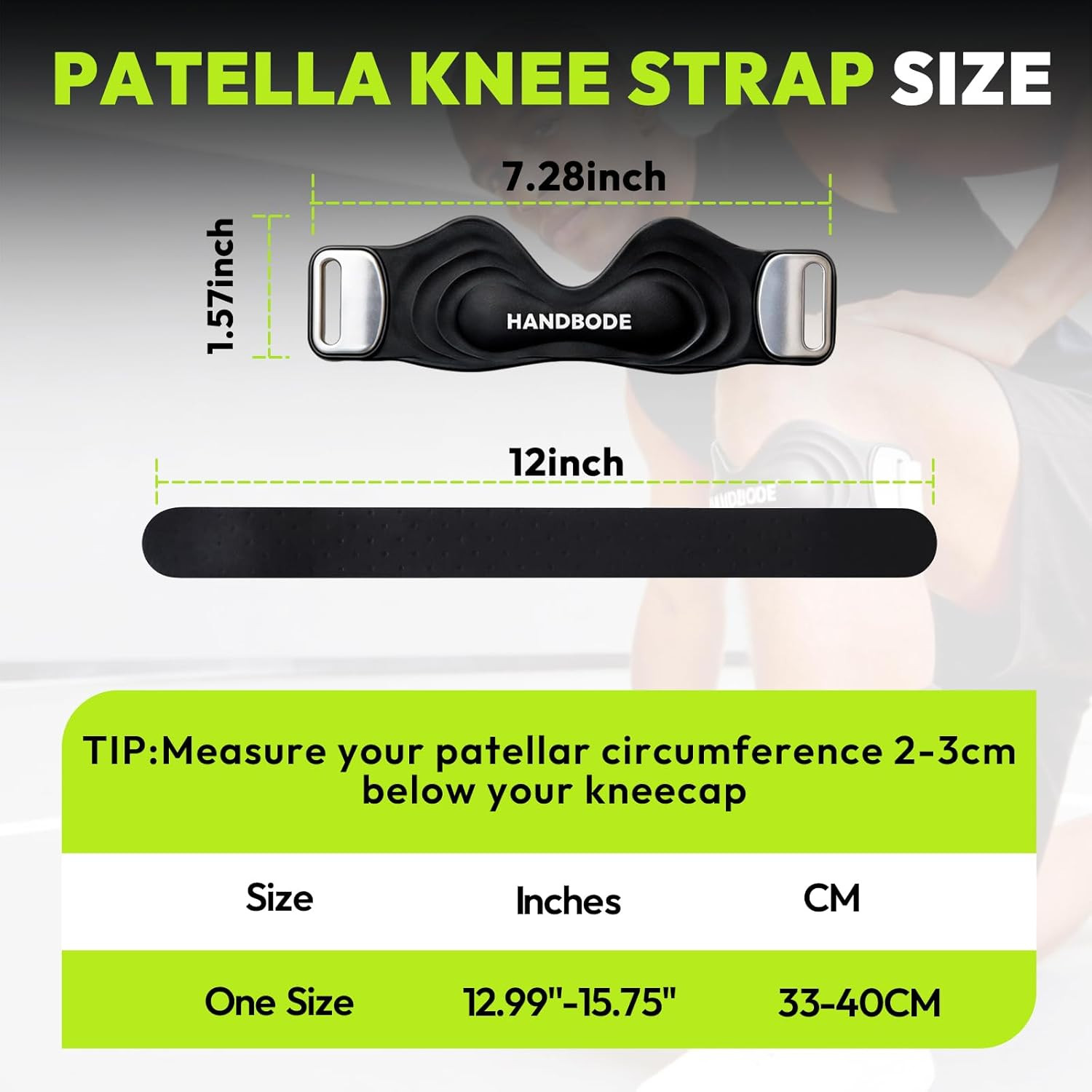 Patellar Tendon Support Strap, Silicone Knee Brace for Men Women, Adjustable ...