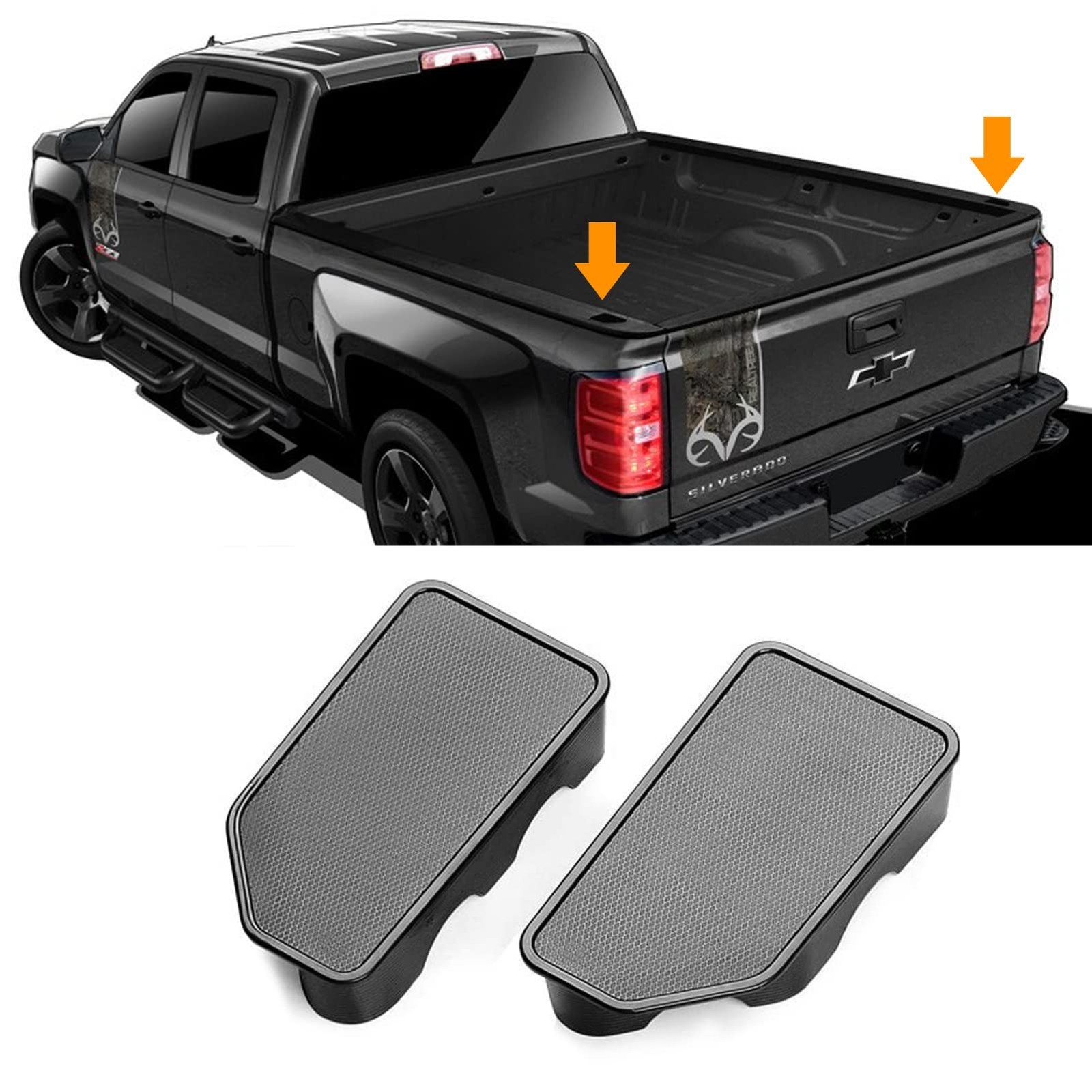 TTCR-II for GMC Sierra and Chevy Silverado Bed Rail Stake Hole Covers 2014-20...