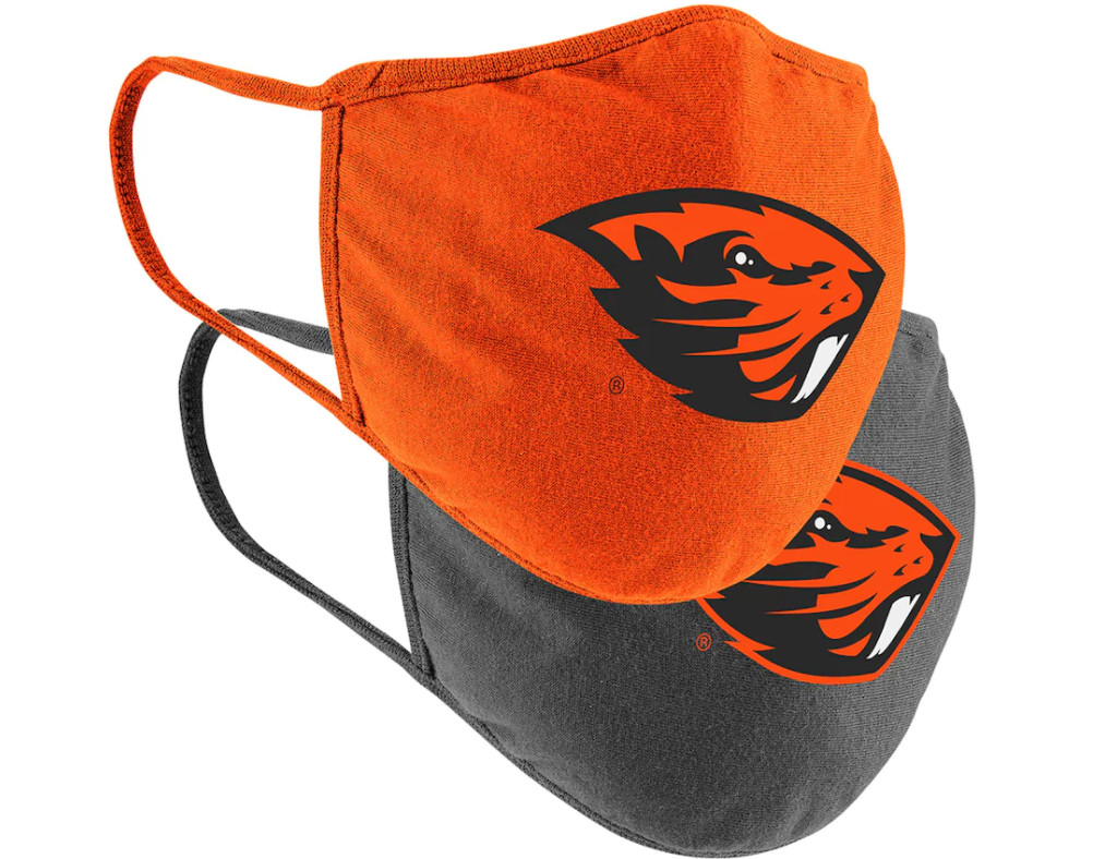 Oregon State Beavers Logo Face Covering 2-Pack - NEW - Adult Colosseum