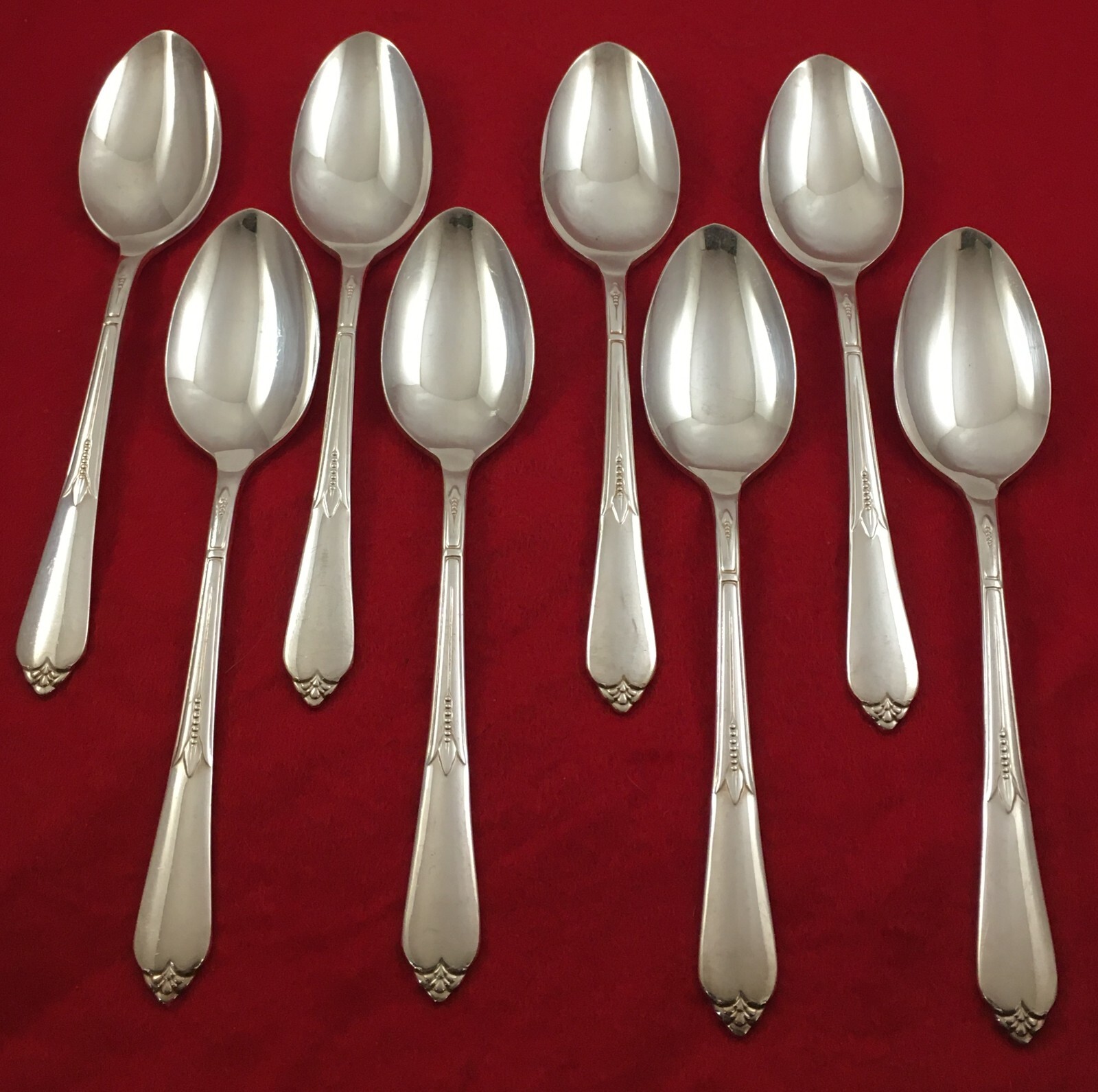 Lot Of 8 Inspiration Silverplate Teaspoons 6 1/8" Rogers & Bro International