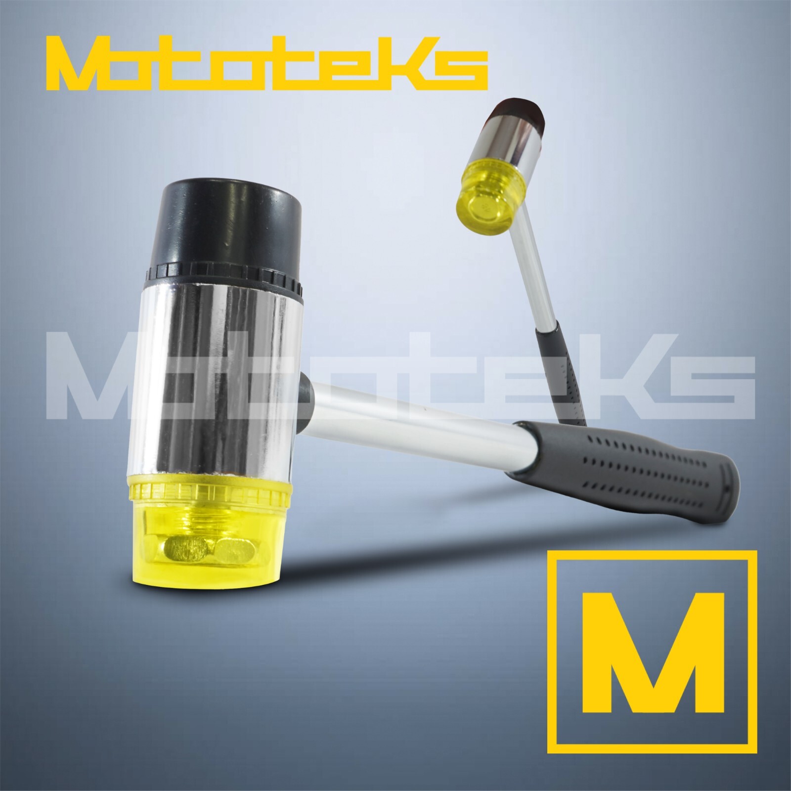 [2PCS] Double Faced Soft 2-Way  Rubber Hammer, Compact Mallet Hammer Handle