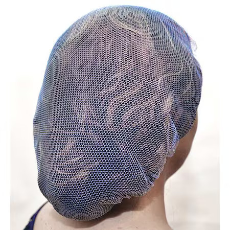 Action Chemical H24b Hairnet, Nylon, 24 In Dia., Blue, L, 1000 Pk
