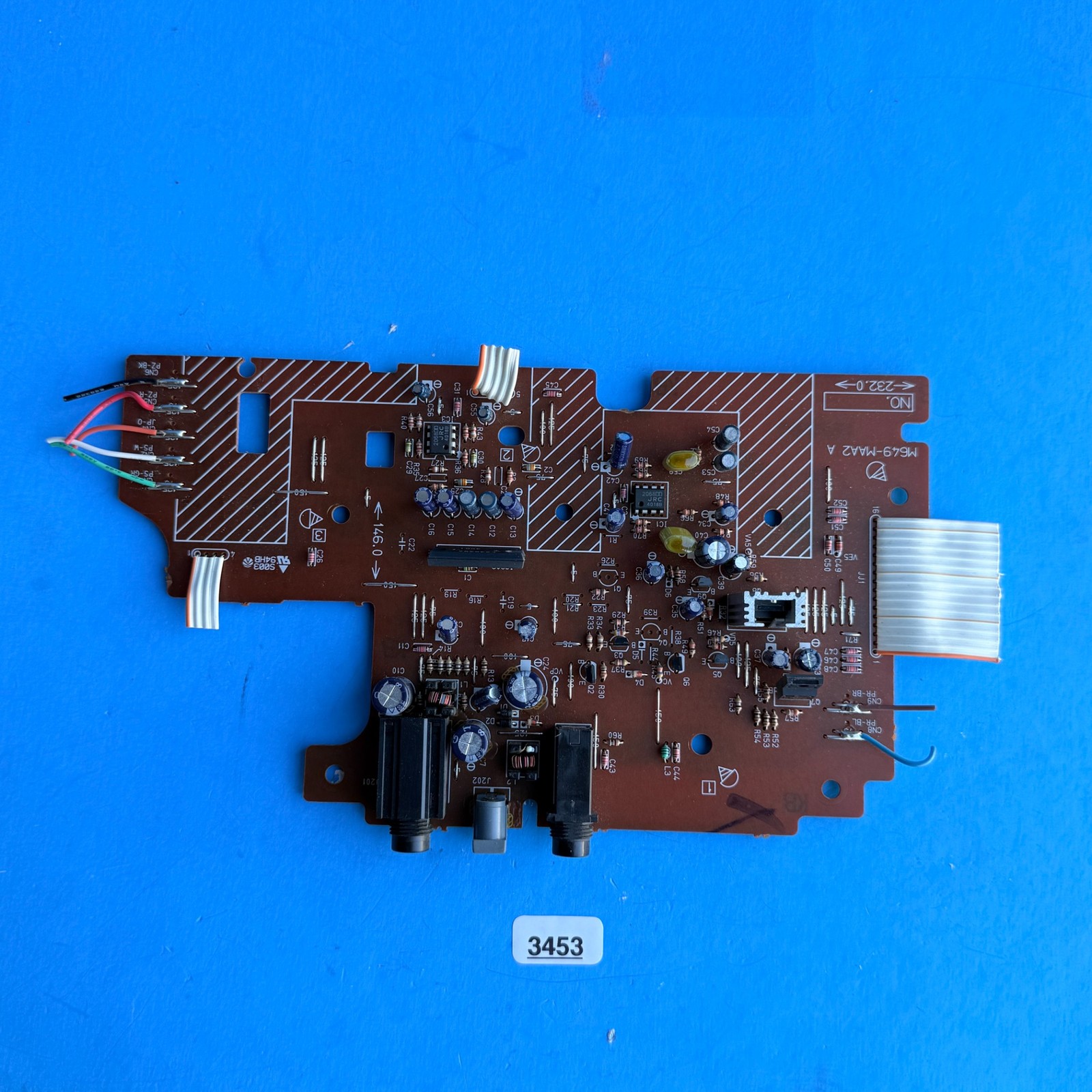 CASIO LK-92TV Lighting Keyboard OEM Part: DC Sustain Phones Board PCB M649-MAA2