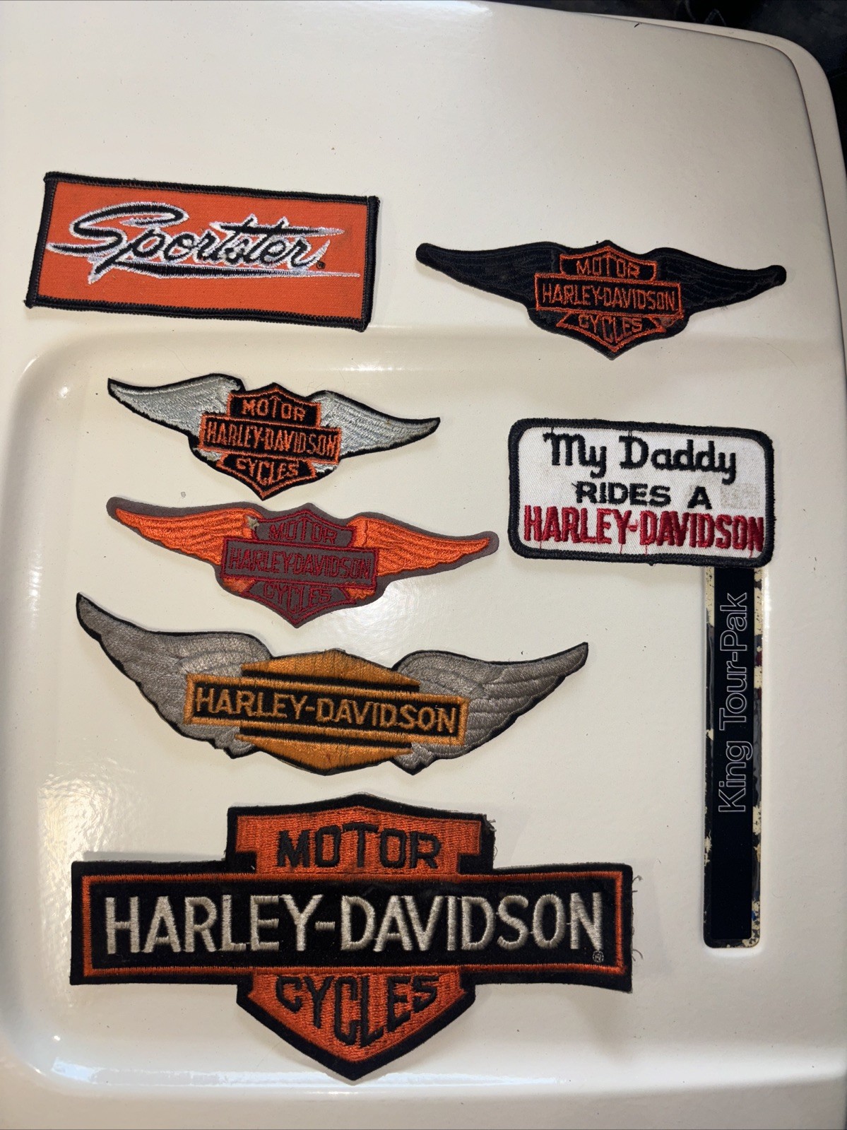 7 Vintage Harley Davidson Patches