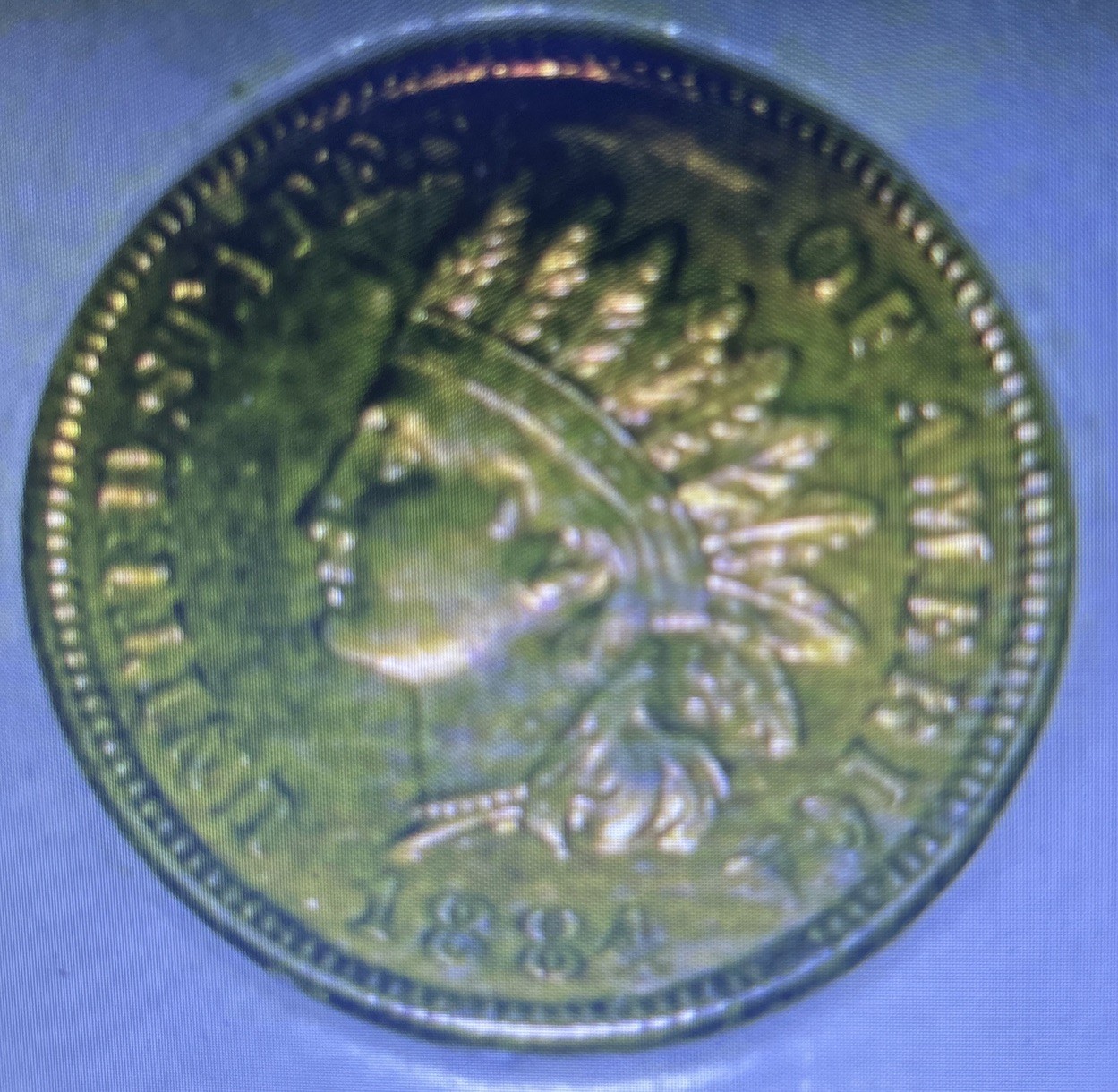 1884 Indian Head Penny Small Cent Uncirculated Old US Coin