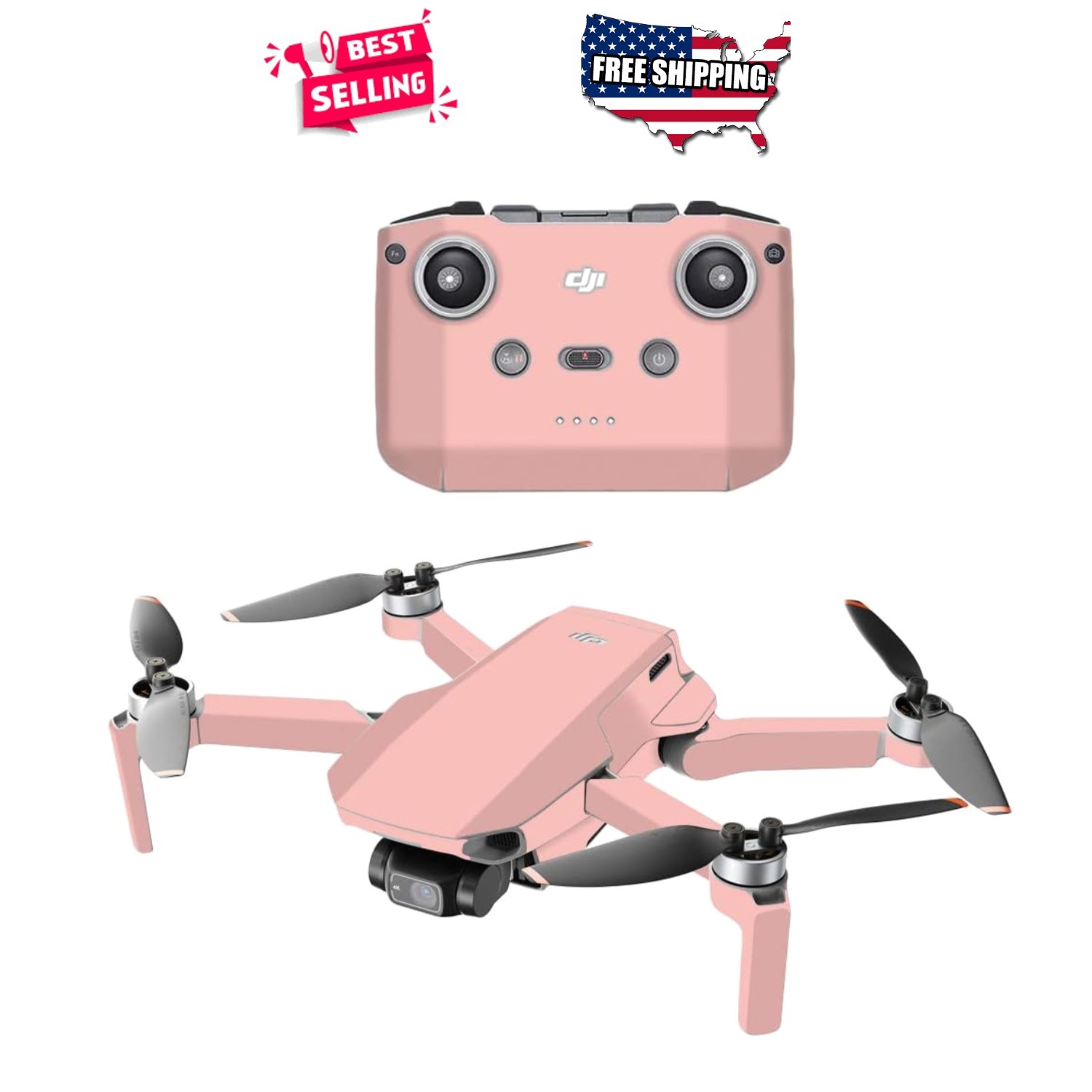 DJI Mini 2 Vinyl Skin Solid Blush Matte Finish Protective Durable Drone Wrap