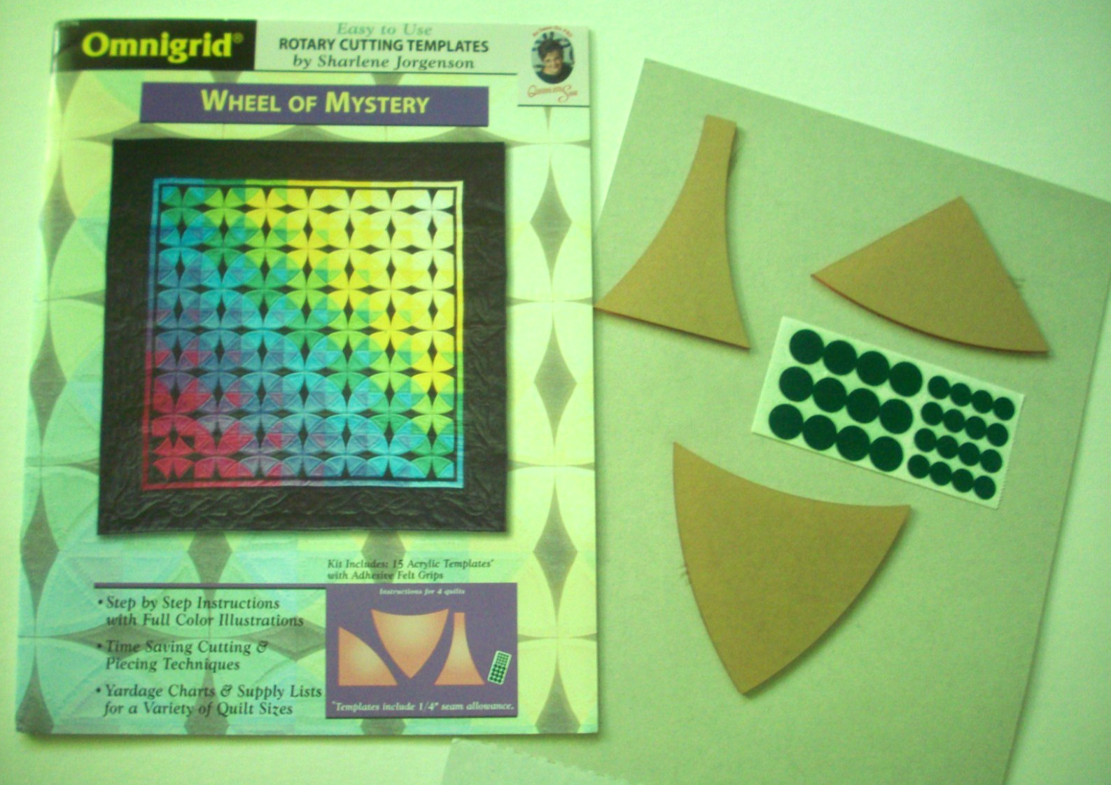 Omnigrid Rotary Cutting Templates Wheel of Mystery Acrylic Quilting Instructions