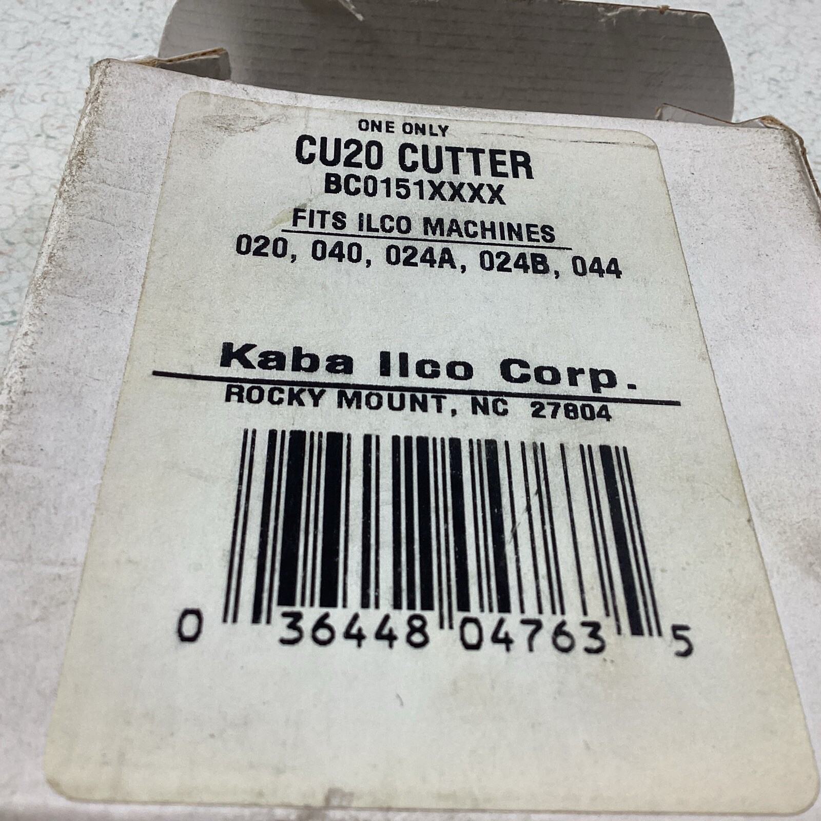 Kaba ILCO CU20 MACHINE CUTTER KEY MACHINE New in box Sealed