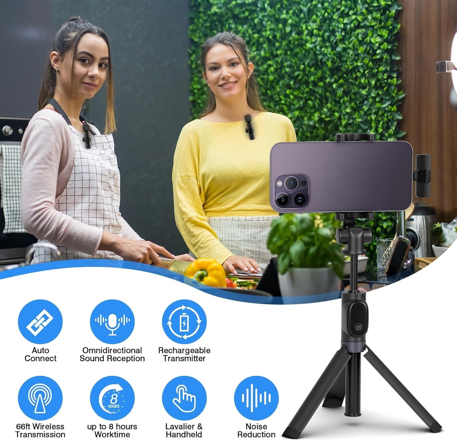 Omnidirectional Clip-On Microphone - Ideal for Vlogging and Live Streaming