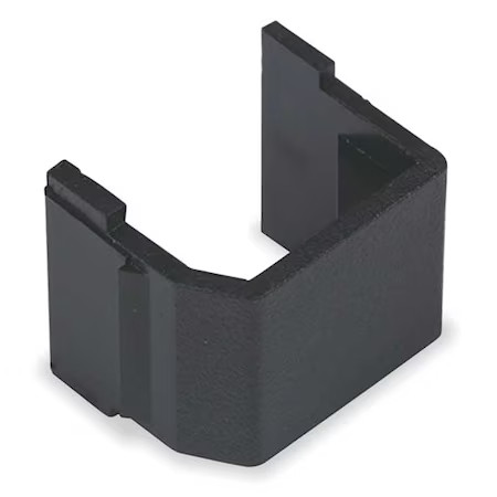 Hubbell Premise Wiring Sfbb10 Blank Keystone Insert, Black, Pk10