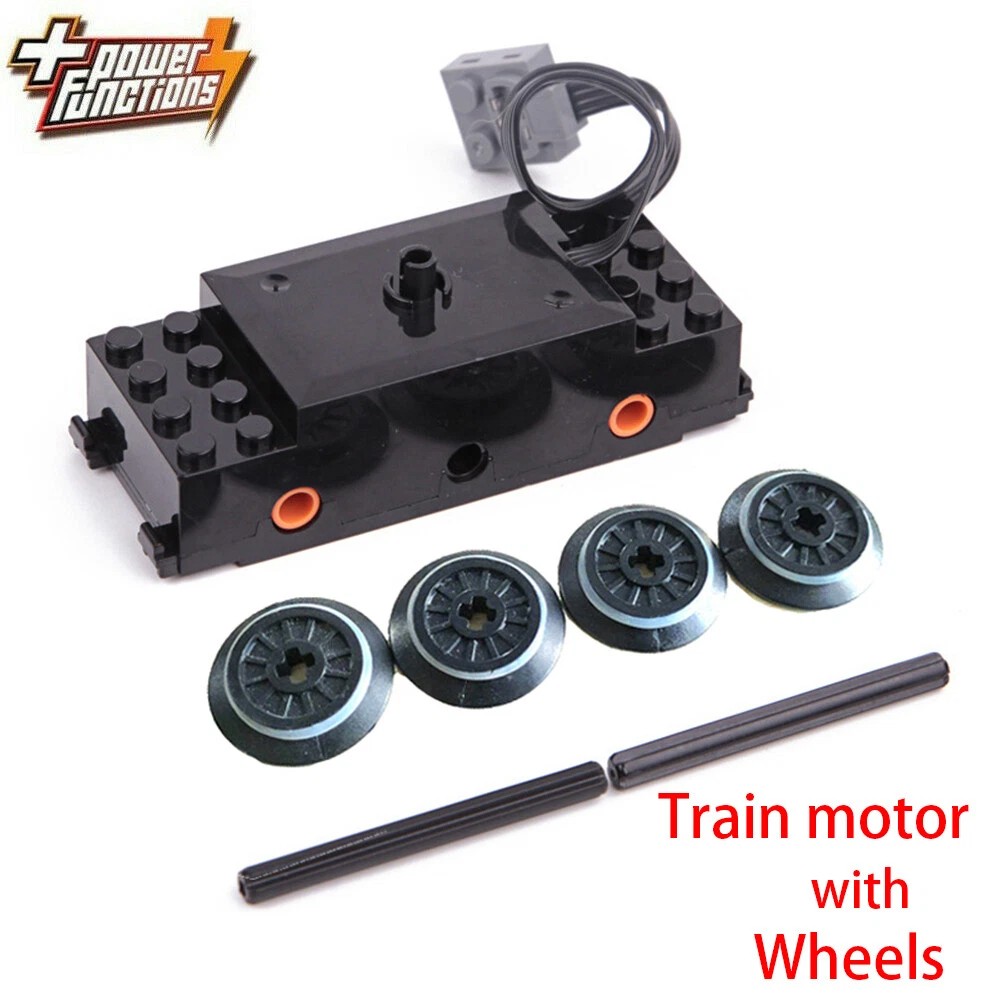 Power Function 88011 Train Motor With Wheels For Le go Parts Train Technic 1Set