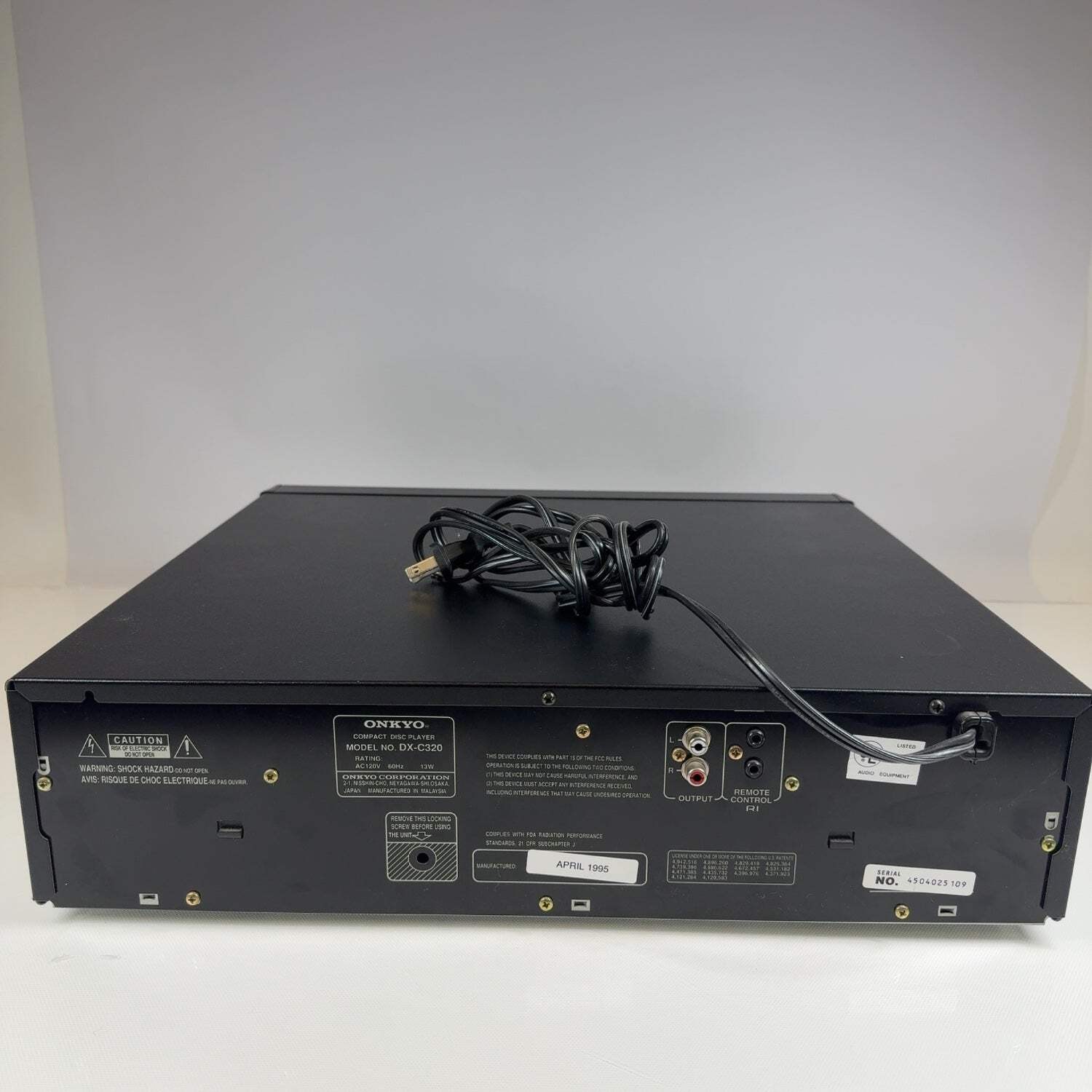 ONKYO Compact Disc Changer CD Player DX-C320