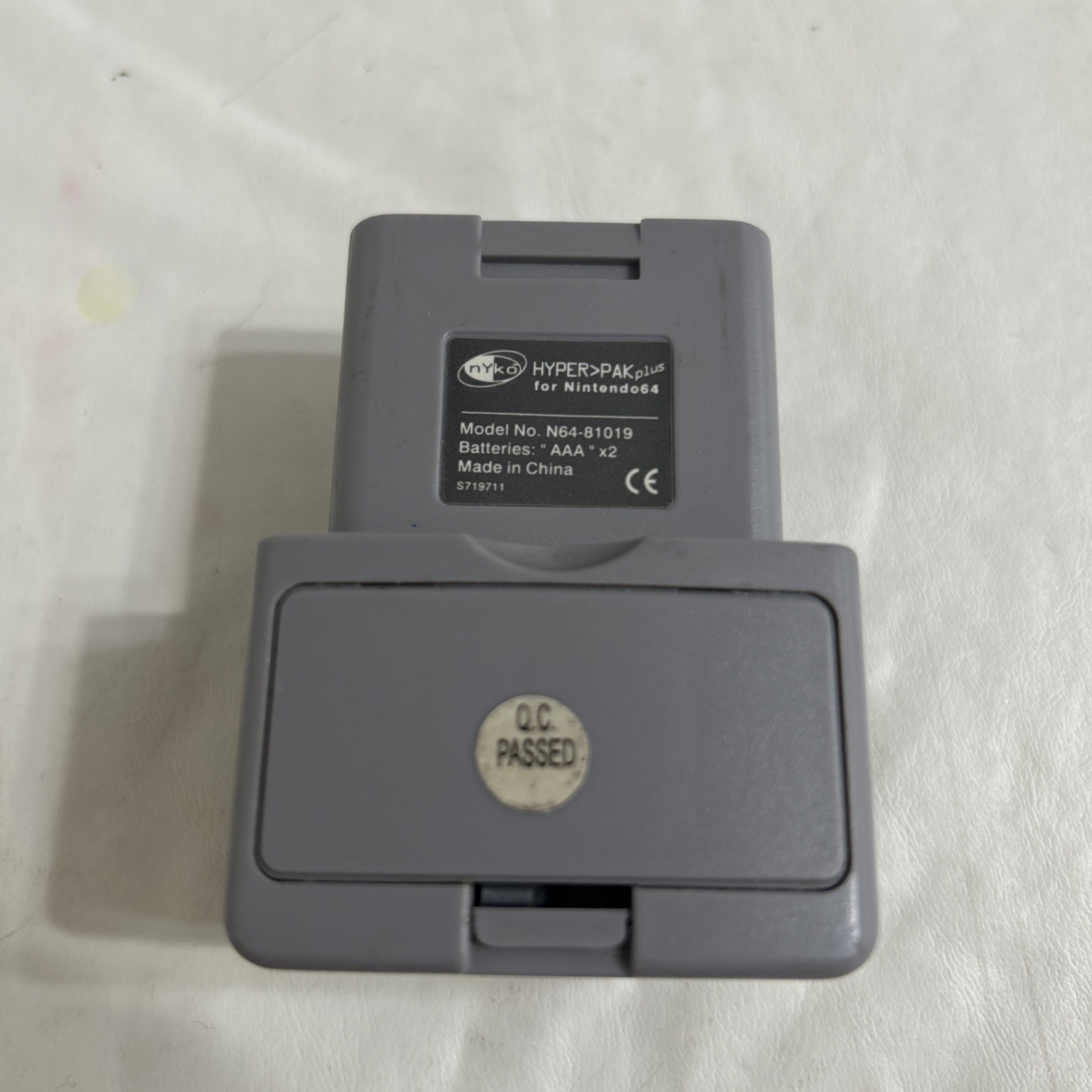 Nyko Hyper Pak Plus Memory Expansion Pack Rumble Grey Nintendo 64