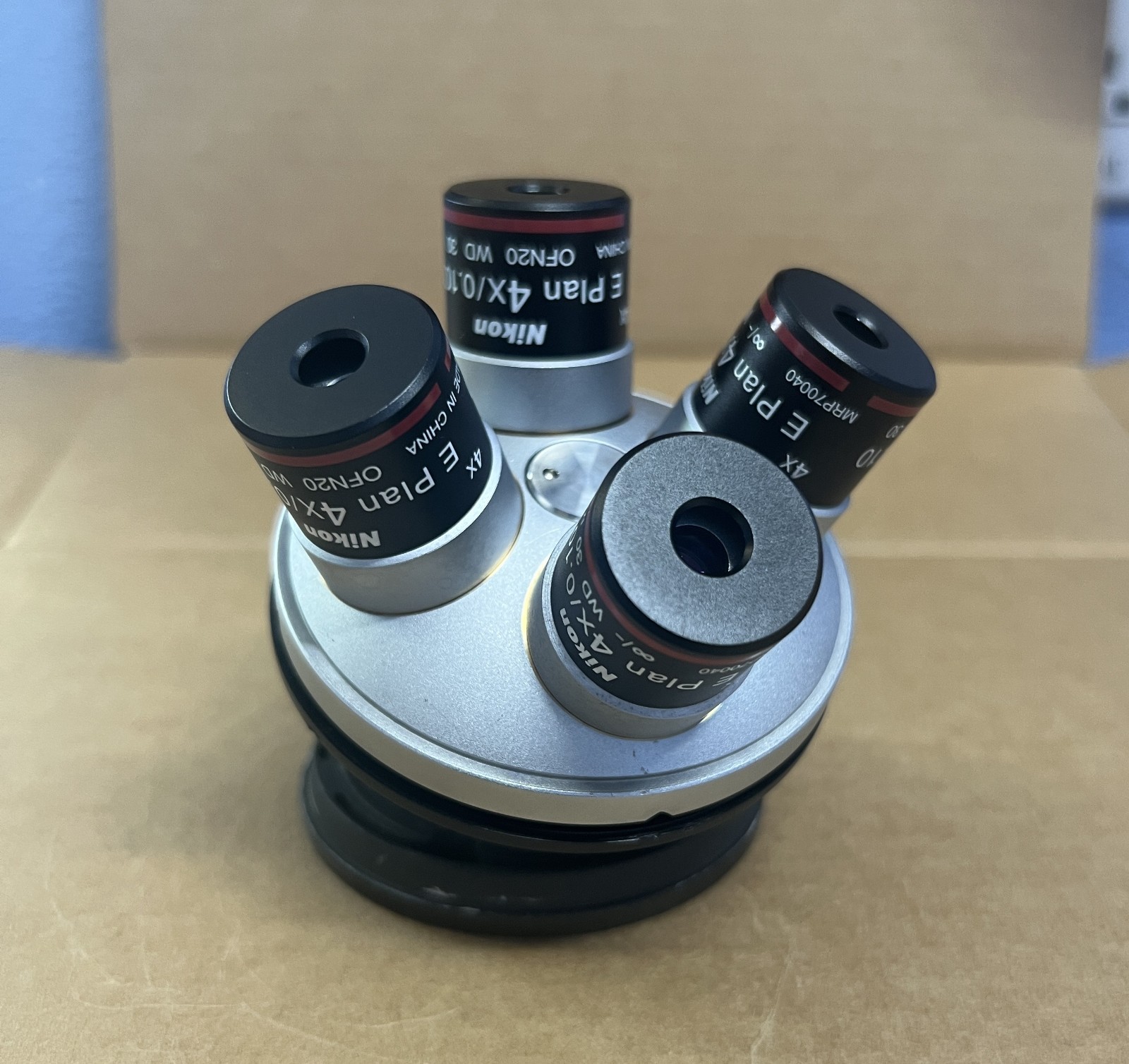Nikon E Plan  4X/0.10 ♾/ - WD 30 Microscope Lens Objective MRP70040