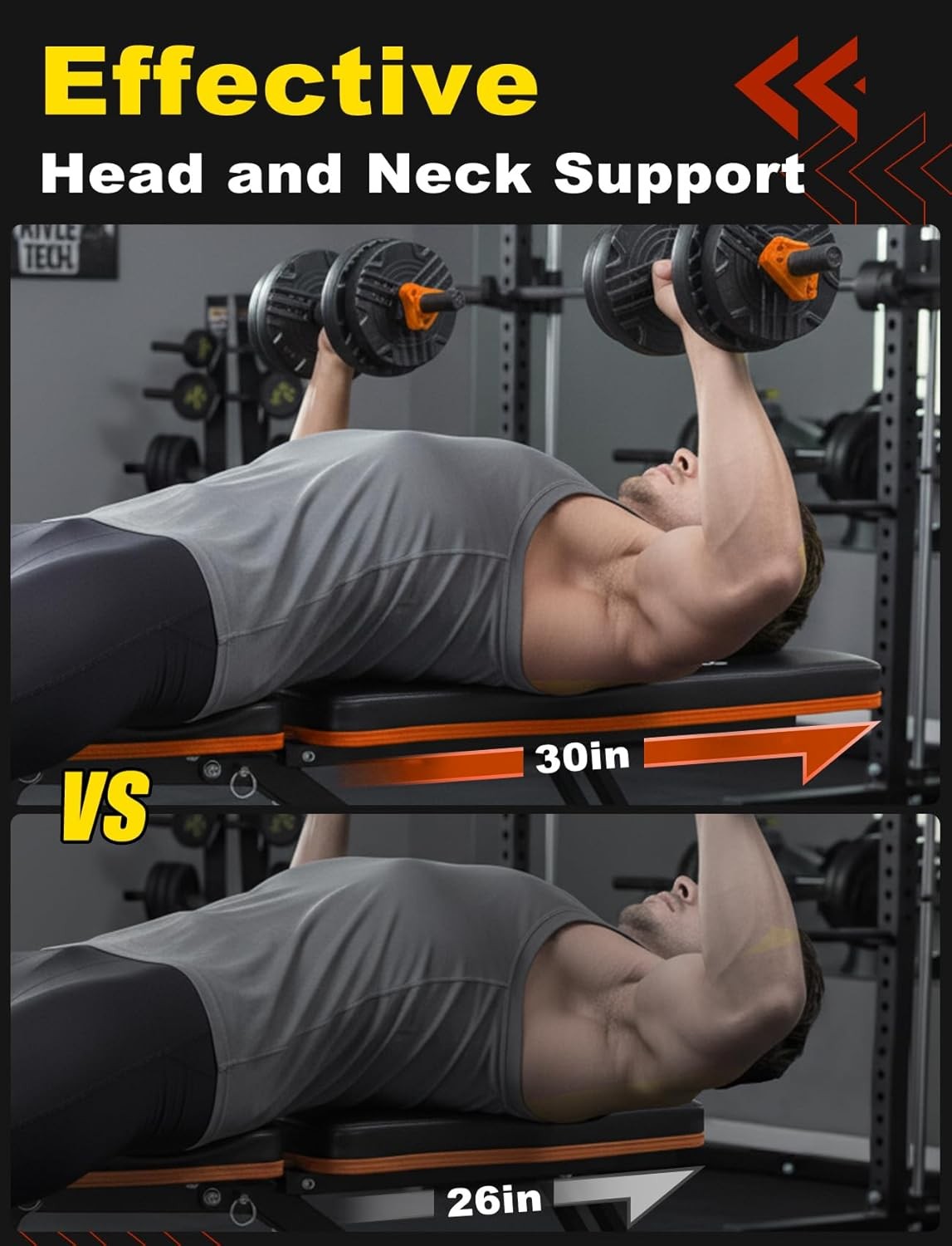 Weight Bench for Home Gym,Foldable Incline Decline Flat Workout Bench