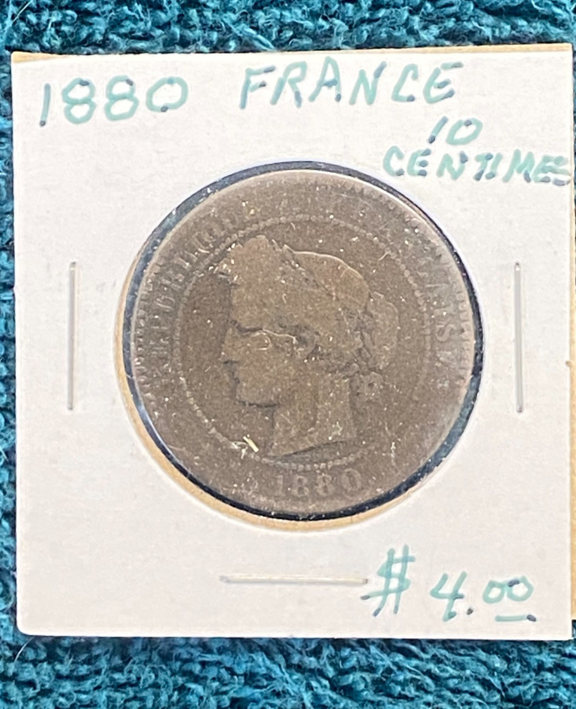 STORAGE UNIT FIND 1880 France 10 Centimes
