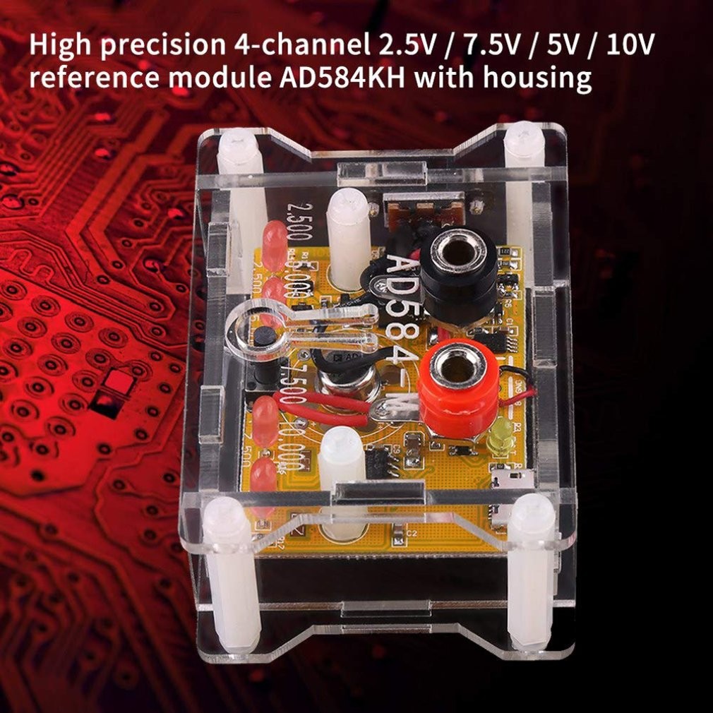 2.5V-10V Voltage 4-Channel Built-in AD584 4-Way Reference Output Board Module m