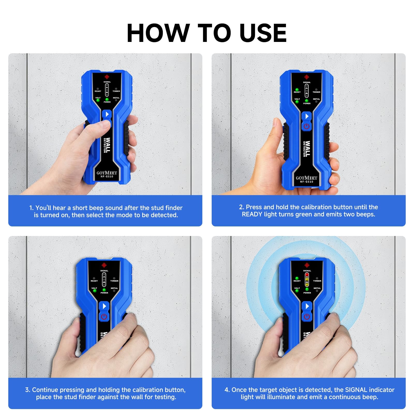 Stud Finder – Electronic Stud Detector with Smart Sensor, 3-in-1 Wall Scanner...