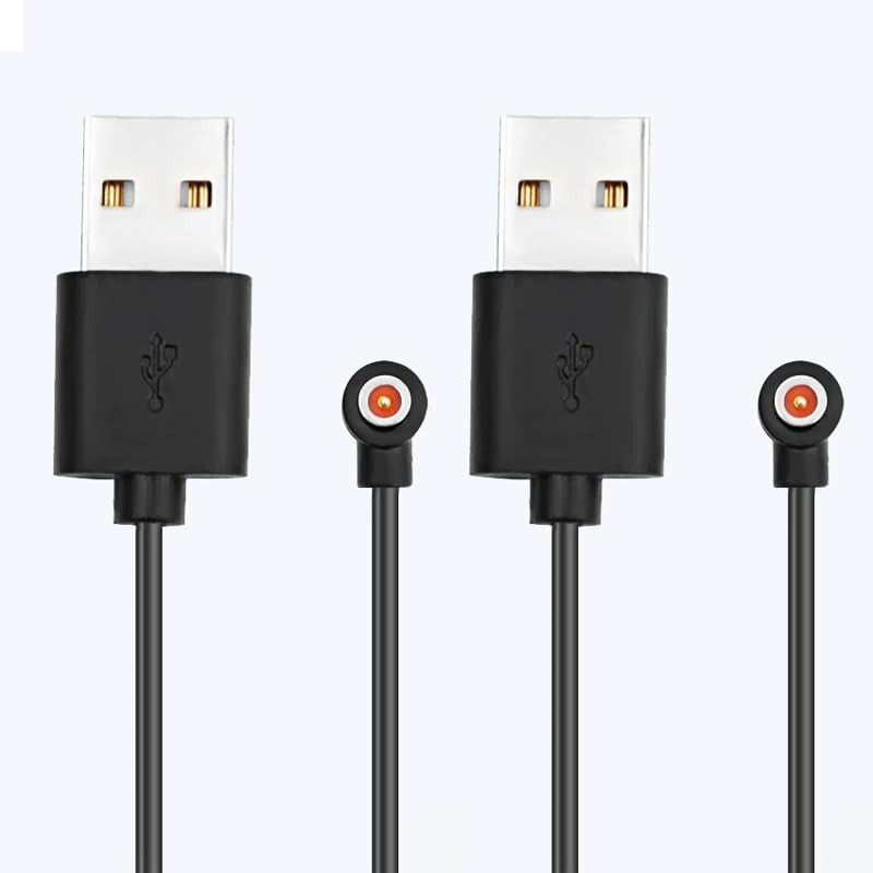 [2-Pack] Smart Ring Charger Cable, for YoR by Letsfit, COLMI, 30 cm, Black