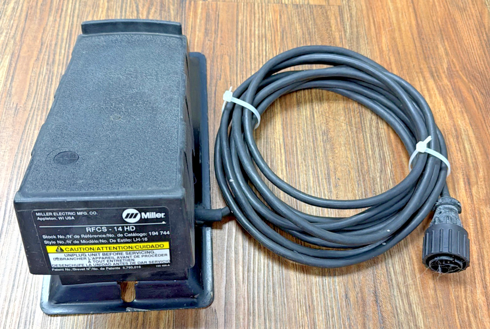 Miller RFCS-14HD Heavy Duty 14 Pin Foot Pedal with 20Ft Lead for Tig Welding