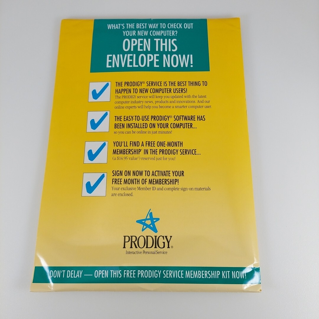 Vintage NOS Prodigy Interactive Personal Service Membership Kit IBM Sealed, 1993