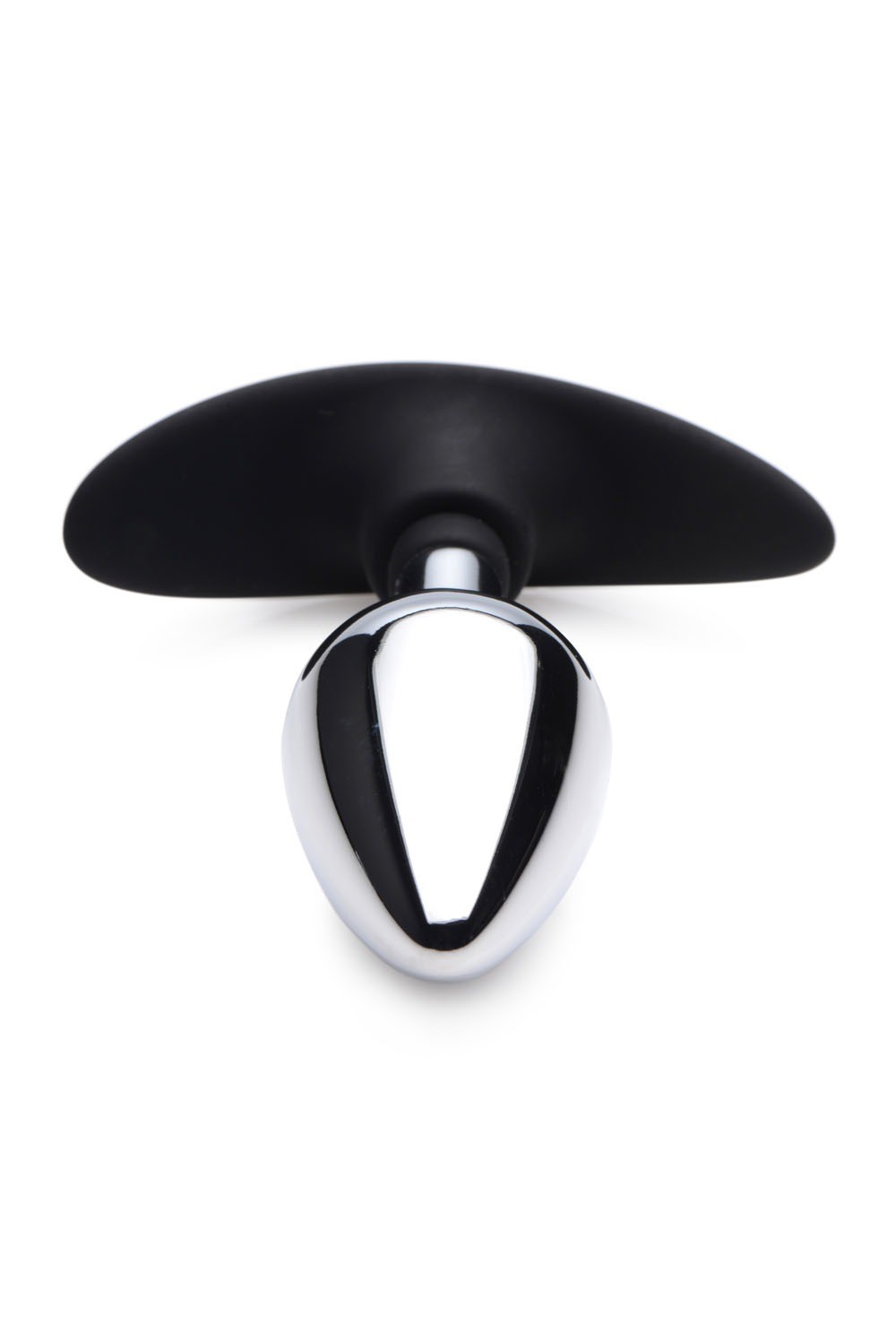 Dark Invader Metal and Silicone Anal Plug - Medium -