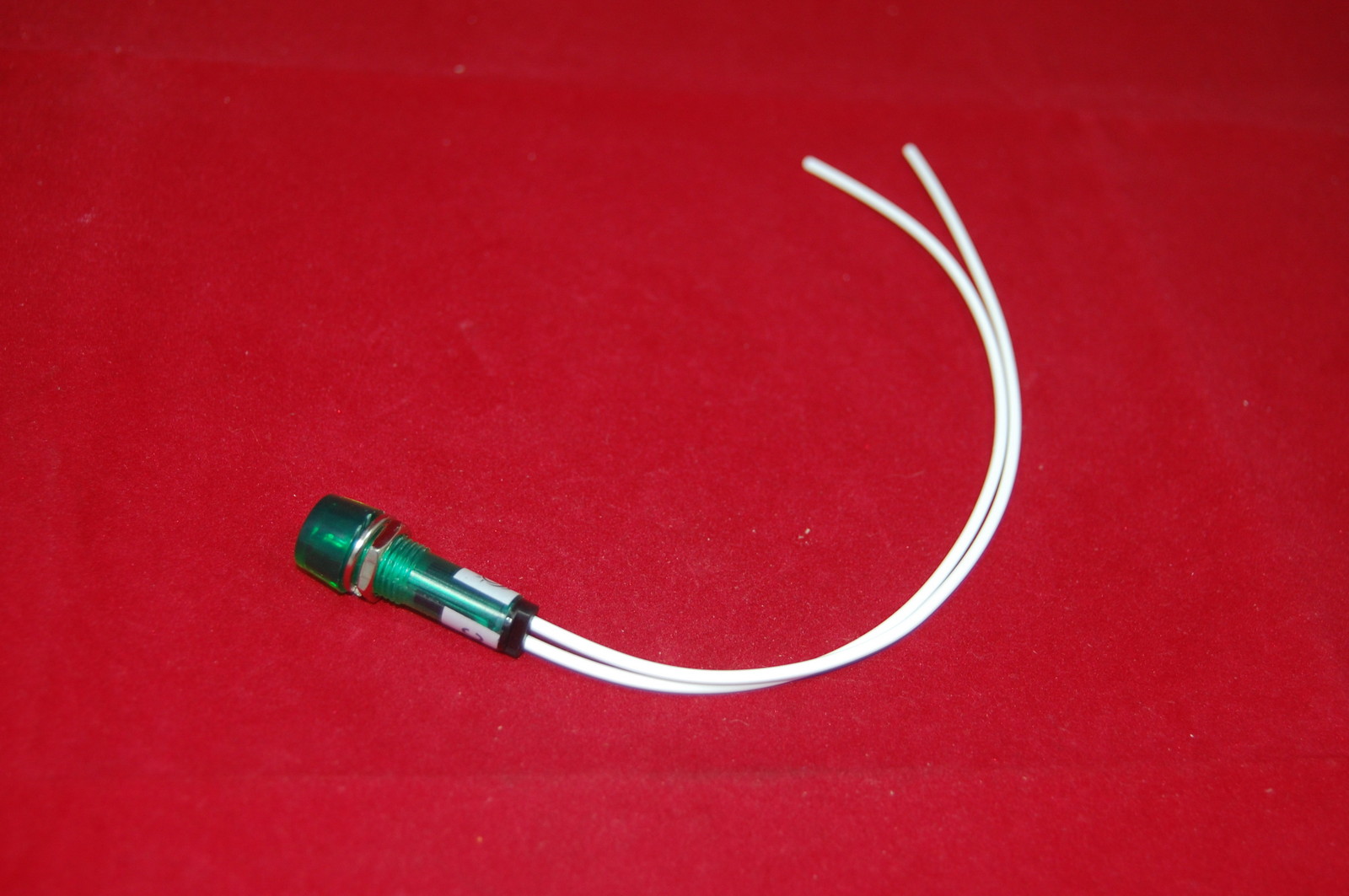 50Pcs 120V AC 10mm Green Mini LED Pilot Lights CYLINDRICAL Cap with wire