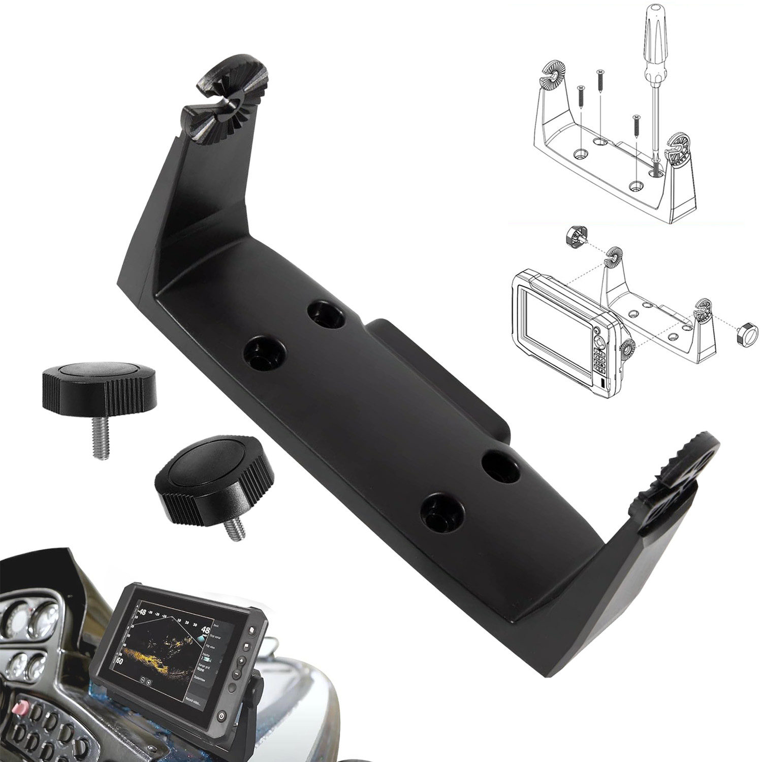 for Lowrance Gimbal Bracket Mount Knob HDS-7 Hook7 Gen3 Gen2 Touch 000-11019-001