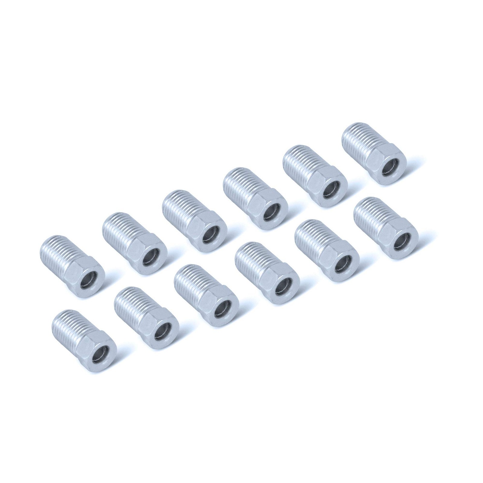 10 PCS Steel Tube Nut 3/16" M10x1.0 Inverted Flare Brake Line Fittings Parts
