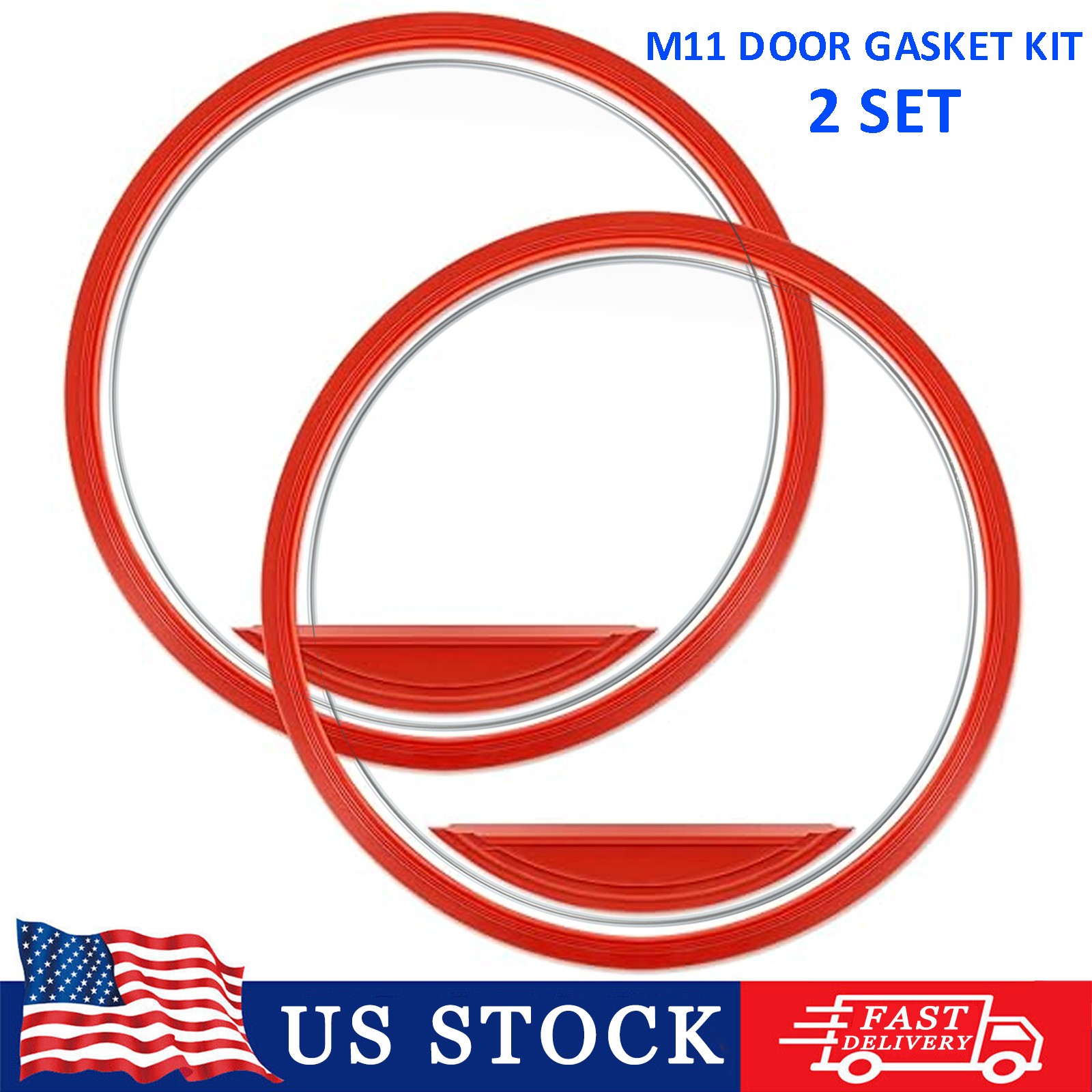 2 Set Door Gasket Kit for Midmark M11/D Ultraclave Steam Sterilizer w/ Dam&Hoop